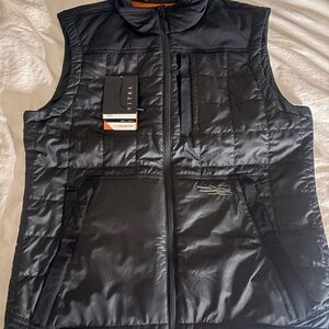 Men's Black Sitka Insulated Puffer Vest